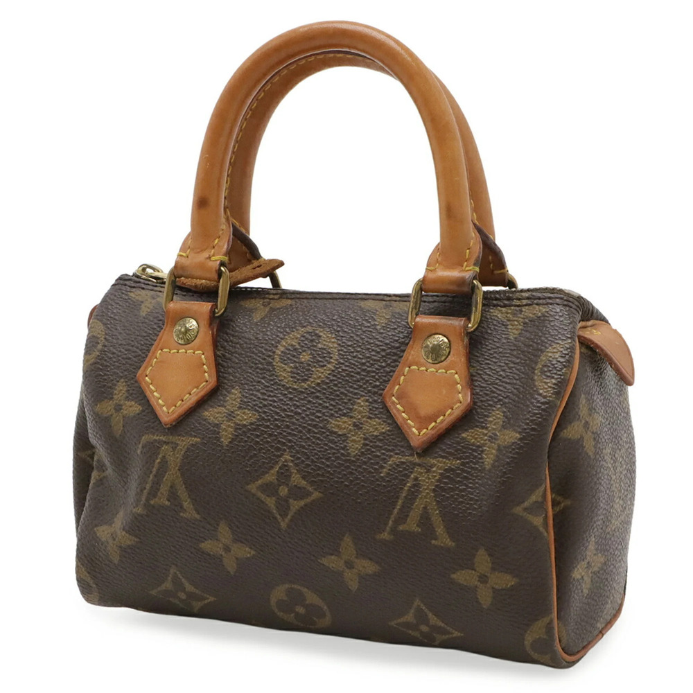 LOUIS VUITTON Authentic Brown Monogram Mini Speedy Pouch - Picture 3 of 9